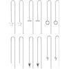 MILACOLATO 6Paia Threader Orecchini Pendenti Con Nappa a Catena In Acciaio Inossidabile Per Donna, Set Orecchini Lobo Pendenti a Catena Lunghi Minimalista a Forma Torsione a Sfera Ondulata Argento 6A