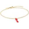 Louis Ciocchetti dal 1887 Louis Ciocchetti Bracciale in Acciaio con Corno Portafortuna - Bracciale Regolabile Uomo e Donna con Chiusura a Moschettone, Lunghezza 16 cm + 5 cm