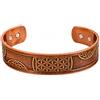 Touchstone Braccialetto indiano realizzato a mano, in rame, per yoga, meditazione, mantra, per uomo e donna, 17 cm, Rame