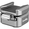 SMALLRIG Supporto QR con Cold Shoe, Supporto QR-Slide a Doppia Direzione con Perno Anti-caduta e Cuscinetto in Silicone, Carico Fino a 800 g per Luce Video LED, Microfono, HawkLock H18-4500