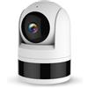 TUGARD 2 K(3MP) Telecamera di sorveglianza WiFi interna 360°, 2,4 GHz con visione notturna, monitoraggio automatico e rilevamento AI compatibile con Alexa per neonati/animali