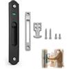 Sqylomk Serratura porta scorrevole, gancio finestra serratura per baia vetrata e finestre in vetro, semplice lato, compatibile con porte mobili e finestre, materiali in acciaio inossidabile