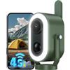 Xega 4G LTE Telecamera Magnetica con SIM scheda Senza WiFi Portatile | 2K HD Telecamera di Sicurezza per Esterni 6000 mAh Batteria Rilevamento Umano PIR per Camper/Campeggio/Viaggi/Picnic IP65