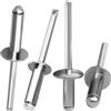 Jiahezhi 120 rivetti ciechi neri 2,4 x 6 mm, in alluminio, a testa piatta, rivetti di fissaggio su un lato per metallo, lamiera, plastica, fai da te, officina e riparazioni