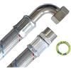 H2O-Flex Tubo corazzato 3/4AG x 3/4ÜM Curva (DN19) - 1,50m / 1.500mm