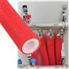 Generico Tubo Schiuma Isolante per Tubi, ID 16/20/25/32mm X 7mm X 1.5m Tubo Termico, Isolamento Tubi Schiuma per Riscaldamento Idraulico Tubos in Rame(Rosso,ID32mm x T7mm xL1.5m)