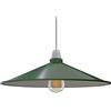 DC VOLTAGE Lampada a sospensione da soffitto in metallo in stile retrò, facile da montare, con paralume a forma di disco (Verde - CONFEZIONE DA 1)