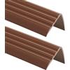 ProfiPVC Set di 2 Profili per gradini paraspigolo elastici PVC 50x40mm 110cm Marrone | Striscia antiscivolo per scale, protezione bordi, autoadesivo, facile da tagliare e installare