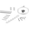 STAS Picture Hanging Systems Binari per appendere quadri Alluminio / 100cm STAS cliprail - Sistema per appendere quadri, Set completo con ganci e corde
