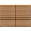 vidaXL Piastrelle per Decking in WPC 6 pz 60x30 cm 1,08 m² Marrone