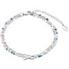 s.Oliver sOliver Cavigliera in argento sterling 925/acciaio inossidabile da donna, gioiello estivo, disponibile in confezione regalo