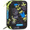 Mitama Astuccio Triplo Rebel c/Spinny pen, Accessori Scuola Elementare, 47 pezzi, Portapenne con colori, 3 Scomparti, Bambini e bambine, multicolore