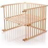 babybay kit di conversione culla babybay, regolabile in continuo, adatto per il letto laterale originale I Dimensioni lettino: 132 cm x 81 cm in legno massello di faggio, laccato naturale