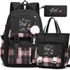 KASENFASHION Stray K1ds Zaino Scuola Ragazzi Stile Kpop con Borsa Tracolla e Astuccio Zaino Grande Laptop 15,6 Pollici Impermeabile Leggero Tempo Libero