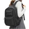 HYC00 Zaino scolastico secondario per ragazze adolescenti ragazzi impermeabile 14 zaino per laptop borsa per donne uomini zaino casual da viaggio per studenti universitari borsa da lavoro, C01-nero