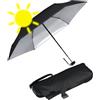 iX-brella Mini ombrello tascabile con tetto grande, 94 cm, Black-silver - Protezione dai raggi UV e dal calore, 92 cm, Ombrello tascabile Super Mini