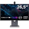 Lenovo Yoga Pro 27UD‑10 Monitor 27 Pollici 4K QD‑OLED, 120Hz, USB4 con Power Delivery 140W, Webcam 4K, Dolby Atmos, Ideale per Lavoro Creativo e Home Office - Colori precalibrati