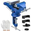 HYCHIKA BETTER TOOLS FOR BETTER LIFE HYCHIKA Morsa da Banco 80 mm, 360° Girevole, Morsa da Tavolo Adatto per Levigatura, Foratura, Lucidatura e Piccole Operazioni Manuali