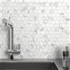 M MOFIT MOFIT Piastrelle Adesive Esagonali Marmo Mosaico Bianco 10pezzi