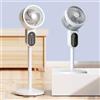 Generic Ventilatore raffreddatore d'aria oscillante, 135°+90° omnidirezionale con telecomando, motore CC silenzioso, altezza regolabile, 3 velocità e modalità, timer 12 ore, per camera da letto e ufficio