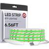 BTF-LIGHTING Dimmerabile USB FCOB COB Verde Striscia LED 2M 640LEDs Alta Densità 5V Flessibile Nastro LED Ultra Luminosa CRI90+ per Retroilluminazione TV Soggiorno, Cucina, Cabinet, PC Gaming