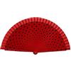 QUEENYARD Ventaglio alla moda flamenco spagnolo, in legno, elegante, vintage, motivo a pois, pieghevole, per feste in costume