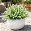Aisamco 12 Erba Scimmia Esterno UV Resistente | Fiori finti, Arbusti realistici, Giardino fioriera, Finestra balcone, Veranda