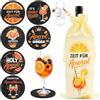 WALLFID Set regalo Spritz con 6 sottobicchieri, 1 sacchetto portabottiglia e 1 portachiavi, accessorio aperitivo per donna e uomo, decorazione estiva