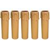 AMBROS - Kristall 5 manicotti per attacco E14, 100 mm, plastica, beige, crema, diametro 24/26 mm