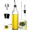 Showvigor Oliera, 500ML Aceto e Dosatore Bottiglia Olio Set, Oliera Salvagoccia