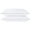 NORA HOME Set di 2 cuscini da 40x80 cm in fibra per dormire, imbottitura 3D vergine cava siliconata, rigidità media per collo e testa, microfibra pettinata al tatto pesca