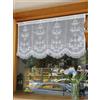 Devola Tenda a pannello da cucina barocca, con ricamo, 65 x 54 cm (altezza x larghezza), bianco-2