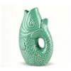 WESTCRAFT Vaso a forma di pesce in ceramica, 4 colori pastello, da 9 a 22 cm, a forma di carpa koi, vaso di fiori per una casa elegante, decorazione da tavolo per la casa, realizzato a mano (verde