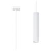 FOSKE Vela Line | Lampada a Sospensione Singola in Alluminio, Bianca | Lampadario per cucina e soggiorno, 1 paralume cilindrico, 1 × GU10 max 10 W, cavo regolabile, lampadina non inclusa