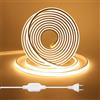 HEGEHE Striscia LED COB 1m, Striscia Flessibile al Neon 220V con Cavo di Alimentazione, Ogni Taglio da 50cm, 288LED/m Luce Calda a Corda ad Alta Luminosità per Decorazione di Natale e Illuminazione