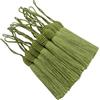 Hetuyon 20 pezzi 15.5cm Nappe Seta per Segnalibro Fatti a Mano-Verde Militare | Piccoli Ciondoli per Cucitura,Chiavi,Ghirlanda,Portachiavi,Borse,Creazione Gioielli,Orecchini e Progetti DIY
