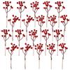 Fangoo 20 Pezzi Decorazione artificiale di bacche rosse,18 cm Bacche rosse per dell'albero di Natale Artigianato Stagione delle vacanze Decorazione invernale domestica