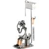 Steelman24 I Omini di Viti Uomo su Water con Cellulare con Piastra di Incisione Personale I Idee Regalo Originale I Soprammobili in Metallo