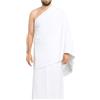 Sweet Needle - Set Ihram per uomo per Hajj e Umrah - 2 asciugamani con cintura, bianco - Asciugamani igienici in 100% puro cotone pettinato naturale, 112 x 225 cm