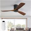 Sofucor 132 cm Ventilatore da Soffitto in Legno Massiccio, Telecomando