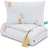 Totsy Baby Trapunta per bambino cotone 50x70 - piumono culla neonato set Imbottitura per piumone 50 x 70 cm con cuscino 40 x 35 cm per ragazzi e ragazze Oeko-Tex Orsi di peluche