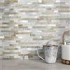 M MOFIT MOFIT Piastrelle Marmo Mosaico Adesive Cucina Bagno Marrone 10pezzi