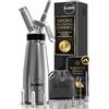 B-ARS Sifone da Cucina Professionale 500ML Acciaio Inox, Panna e Spume