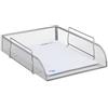 Relaxdays 5X Vaschetta Documenti e Porta-Corrispondenza Scrivania Ufficio, Impilabile, LxP 26x33,5 cm, per Organizer, Argento