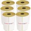 KLEBESHOP24 Set di 6 rotoli di etichette termiche, diverse versioni, autoadesive per stampanti termiche, nucleo da 1 pollice, 102 x 150 mm, 300 pezzi su rotolo