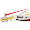 Liquidraw T4 30 cm Architectural metrico triangolare scala righello - bianco