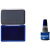 GUTE LINES Cuscinetti Inchiostrati per Timbri, Cuscinetto imbevuto di Inchiostro di Colorato a Base Acqua, Tampone Inchiostro per Timbri Manuali (Blu, 12X8CM)