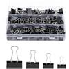 Thboxes 180 Stück Foldback Klammern Set, 15/19/25/32mm Klammern Metall Schwarz Binder Clips Büroklammern Papierklammern Dokumenten Clips Foldbackklammern für Schule Bürobedarf