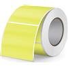 FINDAT Etichette Termiche Gialla 50 X 50 mm Rotolo Vinile Impermeabile Adesivo Termico Quadrato Etichette Stampabili per Ufficio Designs Codice a Barre Spedizione 500 Pezzi