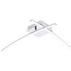 EGLO LED lampada da soffitto Nevado, lampada a 2 luci, lampada moderna | per soggiorno, lampada da cucina in alluminio e plastica, lampada da soffitto per corridoio in cromo e bianco